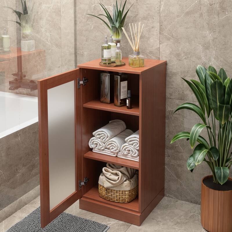Palace Imports 100% Solid Wood Bathroom Storage Cabinet, Adjustable ...